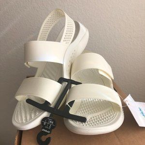 Women's White Croc Sandal LiteRide - sz 9
